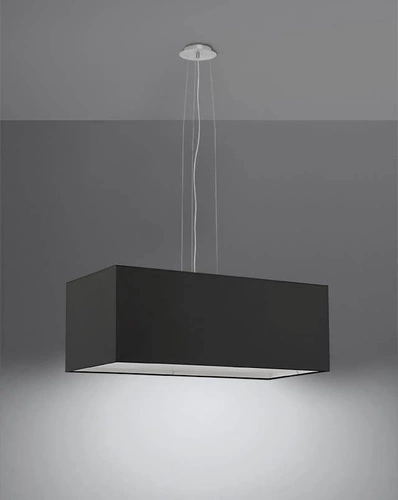 Moderní černý lustr SANTA BIS 80, 3 světla, nad stůl nebo kuchyňský ostrůvek