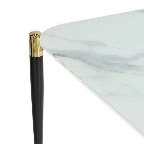 Konferenční stolek Pista obdélníkový bílý skleněný glamour do obýváku Intesi 120x60 cm