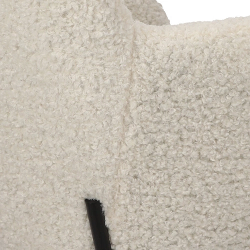 Moderní bílý křeslo ušák do obýváku čalouněné boucle s područkami Intesi