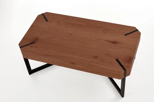 Konferenční stolek Frada obdélníkový ořechový černý loftový 110x60 cm do obývacího pokoje Intesi