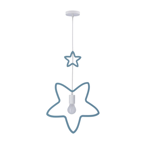 Jednoduchá ss 1x20W E27 iq kids závěsná lampa modrá