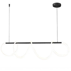 Závěsné LED svítidlo FANTASIA černé 120 cm moderní do obýváku a nad stůl