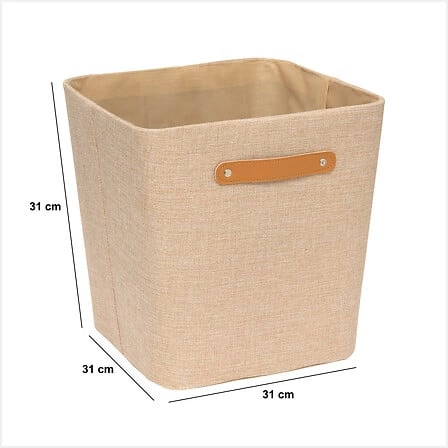 Textilní úložný box Ronda 31x31 béžový do regálu s úchytem dekorativní 5five simply smart