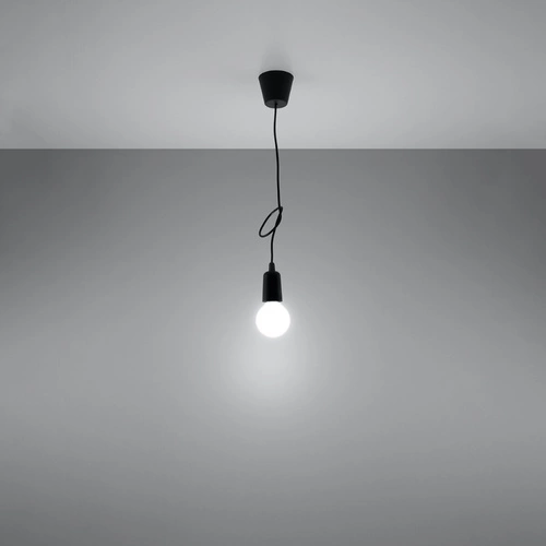 Závěsné svítidlo Diego černé, výškově nastavitelné, moderní do obýváku, ložnice nebo kuchyně