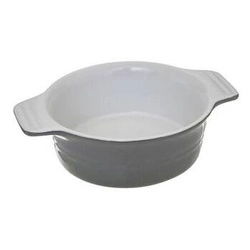 Kulatá hliněná nádoba 22x11 šedá