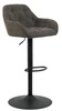 Barová židle Brooke hnědá čalouněná s opěrkou otočná výškově nastavitelná do kuchyně a k ostrůvku Actona