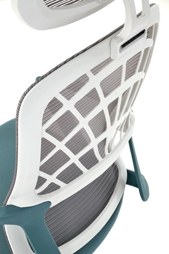 Ergonomická kancelářská židle Belm tyrkysová s podhlavníkem a područkami k psacímu stolu Intesi