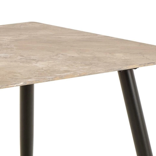 Jídelní stůl Wicklow 140x80 moderní béžový keramika na černých nohách Actona