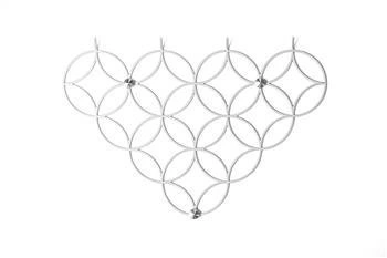 Holo S POLYHEDRA moderní bílý kovový nástěnný věšák do předsíně 37 cm