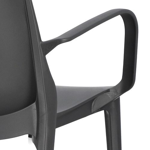 Zahradní židle Ginevra SCAB Design antracitová s područkami, stohovatelná, moderní