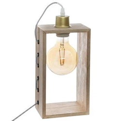 Noční stolní lampa Iwata Atmosphera dřevěná vintage minimalistická 28 cm