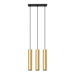 Moderní závěsné svítidlo Lagos 3 zlatý lesk, nastavitelné do obýváku a jídelny