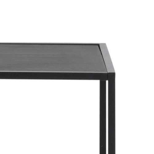 Knihovna Seaford XV černá kovová industriální do obýváku a kanceláře 114 cm Actona