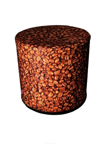 Puf Latte Intesi kulatý moderní čalouněný multicolor do obýváku a ložnice 40 cm