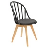 Jídelní židle Sirena Intesi černá plast a dřevo snadno čistitelná skandinávský styl