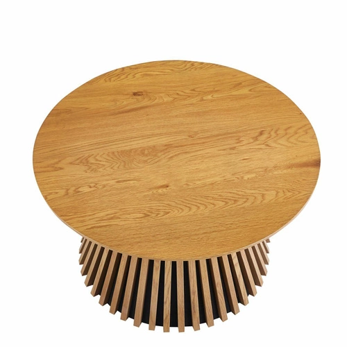 Konferenční stolek Kyoto kulatý 80 cm dub moderní skandinávský do obýváku Intesi