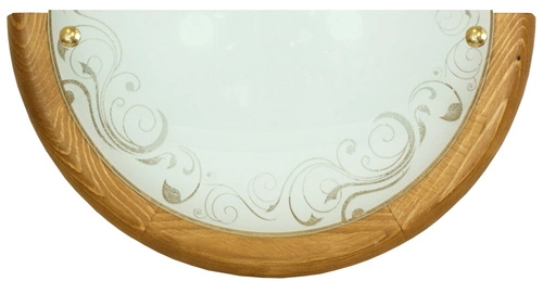 Stropní svítidlo Herba dub bílý sklo klasické do obýváku a ložnice E27 30 cm