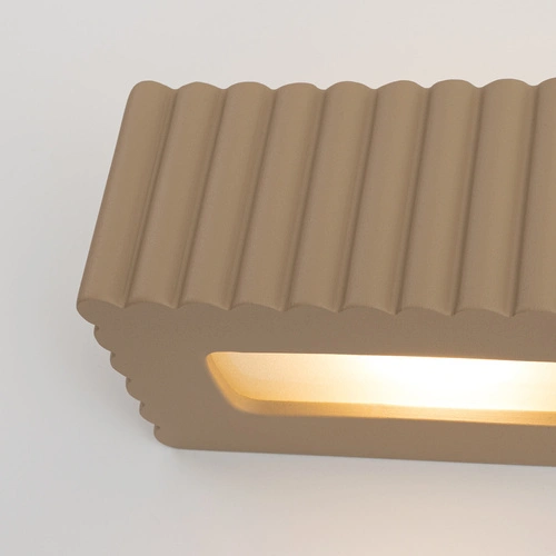 Nástěnné svítidlo RIGATA taupe moderní keramické do obývacího pokoje