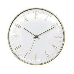 Nástěnné hodiny Luce bílá/zlatá