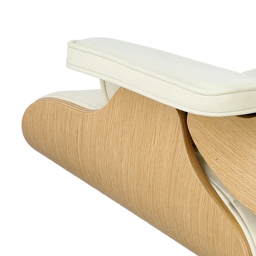 Otočná křesla Vip D2.DESIGN do obýváku bílá pravá kůže moderní glamour