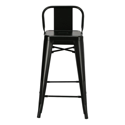 Barová židle Paris Back Short 67 cm kovová s opěrkou, personalizovaná, moderní do kuchyně D2.DESIGN