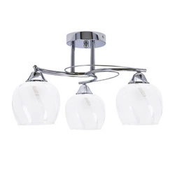 Stropní lampa Prego chrom 3x40W E27 čirý difuzor