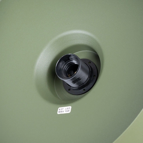 Moderní závěsné svítidlo BILO zelená olivová kovová do obýváku a kuchyně 35 cm