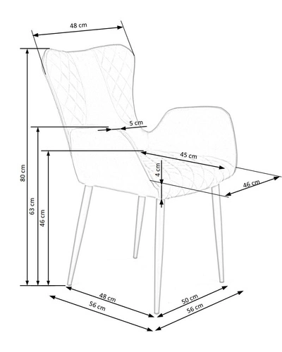 Čalouněná jídelní židle Sussane zelená s područkami moderní velur Intesi