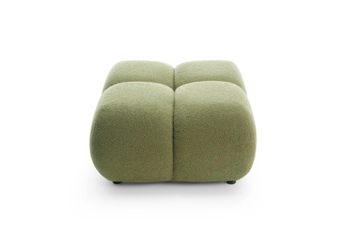 Zelený čalouněný obdélníkový taburet do obýváku moderní retro Intesi 89x104 cm