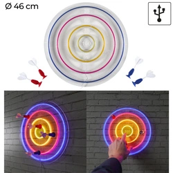 Lampička Terč se šipkami LED barevná