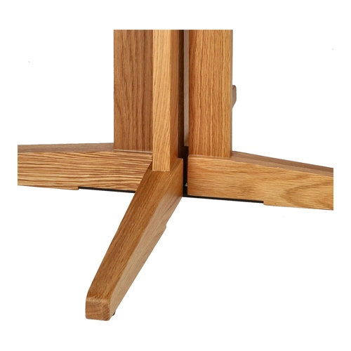 Kulatý jídelní stůl Mauro 80 cm bílá deska přírodní dub moderní do jídelny a obýváku