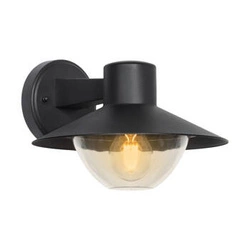 Venkovní nástěnné svítidlo Cosmos zahradní lampa 26x17cm černá 1x40W E27 kulatý koš IP44