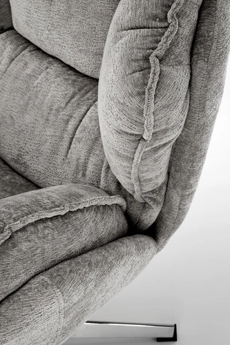 Relaxační křeslo Offred šedé moderní do obýváku čalouněné minimalistické Intesi