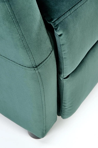 Rozkládací křeslo do obýváku Dativo zelený samet moderní s funkcí spaní Intesi