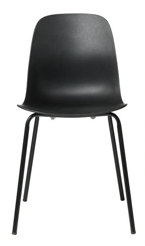 Moderní černá jídelní židle Whitby z plastu na kovových nohách