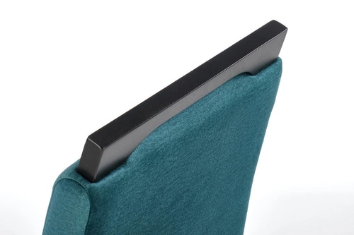 Jídelní židle Alabama čalouněná zelený samet s černými nohami moderní