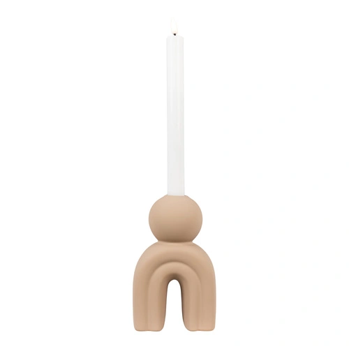 Keramický dekorativní svícen House Nordic hnědý 17 cm