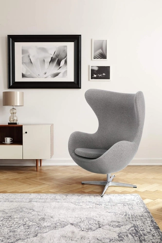 Otočná křesla uszak Jajo šedá Easy Clean do obýváku a kanceláře moderní glamour ve stylu Egg