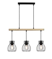 Závěsná lampa Bernita 3x60W E27 černá