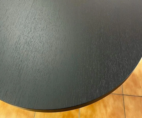 Kulatý rozkládací jídelní stůl Elon černý moderní 100 cm