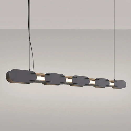 Závěsné svítidlo CHAIN 158 LED černé moderní nad jídelní stůl