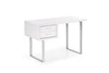 Psací stůl Gala bílý s zásuvkami moderní pracovní 120 cm vysoký lesk Intesi