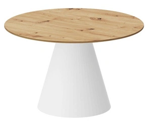 Konferenční stolek Ayden kulatý 80 cm moderní do obývacího pokoje bílý