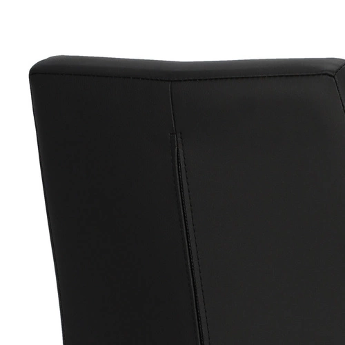 Jídelní židle Asama Actona černá čalouněná ekokůže moderní s kovovými nohami