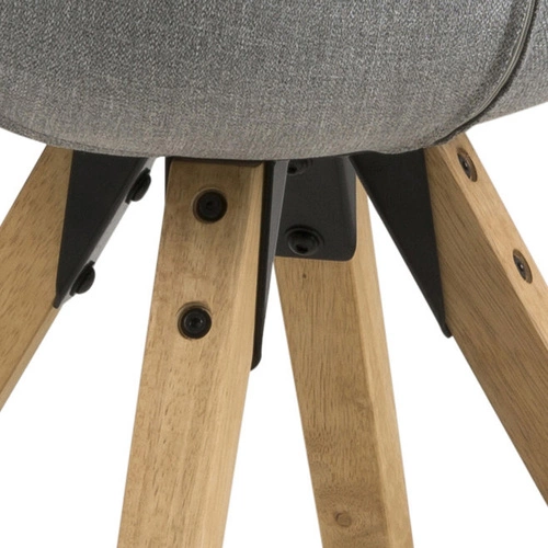 Sada 2 světle šedých čalouněných židlí Dima