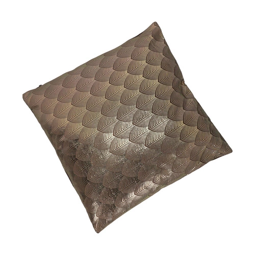 Polštář Velvet Shell tmavě hnědý