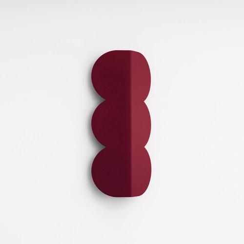 Nástěnné svítidlo BISCUIT bordó moderní do obývacího pokoje a ložnice