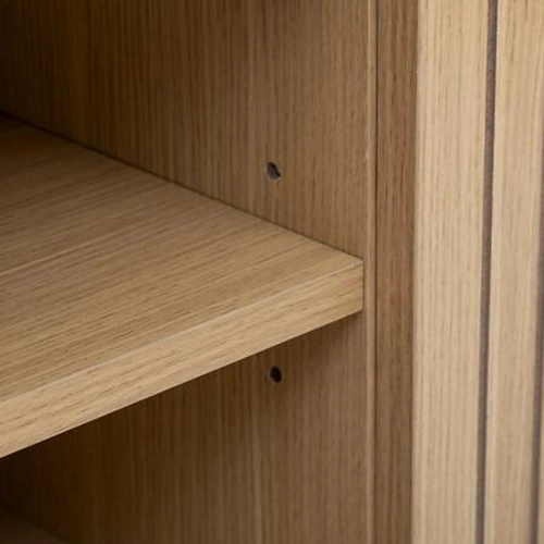 Dřevěný TV stolek Tasso 120 cm s drážkováním skandinávský do obýváku stojící 5five