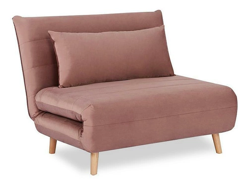 Jednolůžková rozkládací pohovka Arriba sametová růžová do obýváku moderní s funkcí spaní