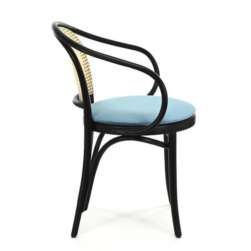 Dřevěná čalouněná jídelní židle s područkami Fameg B-9/4 retro do obýváku a jídelny